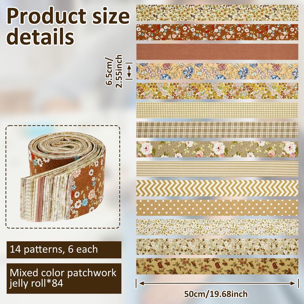 Bawełniany Roll Up Galaretkowy Bawełniana Tkanina Paski do Quiltingu Patchwork Rzemiosło Bawełniana Tkanina do Quiltingu na Atchwork Szycie DIY Rzemiosło Dekoracja