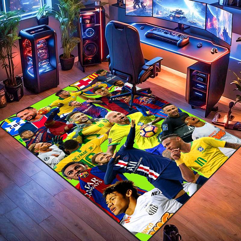 Brazilian Football Glory carpet Living room and bedroom mats printing Protective pad Room Office chair cushion
