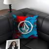 V-Volcom Logo Cushion Cover Natural Linen Organic Fabric Double-Sided Printing Sofa Home Decor Gift Pillow Case