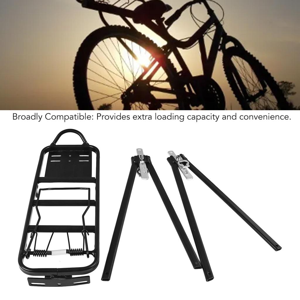 Rear Bike Rack Cargo Rack 154lb Load Aluminium Alloy Touring Carrier for V Brake Disc Brake MTB Road Bikes Folding Bikes