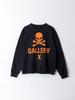 Gaelleoliegseu Orange Skull-X Sweat Shirt Black (Terry)