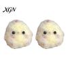 Food-grade Safe Toy 2PCS Squeeze Mini Chick Shape Soft Pinch with Fluffy Handheld Calming Coating Stress Relief Fidget Keychain Pendant
