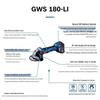 Bosch 18V Brushless Angle Grinder CN plug (adapter included)