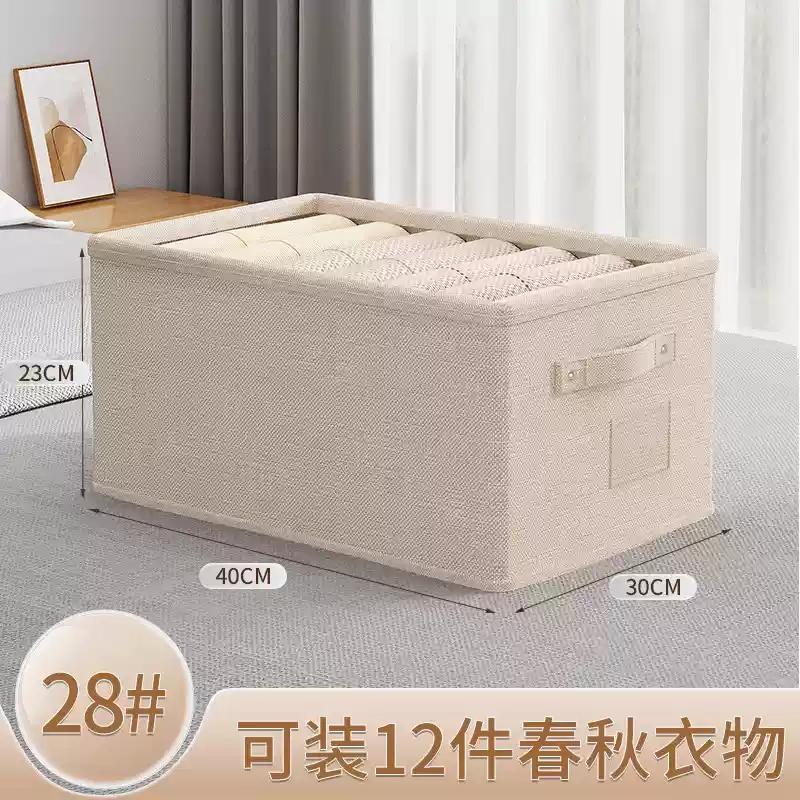 Drawer-Style Wardrobe Storage Box Foldable MoistureProof Organizer Large Capacity Linen Cloth Basket Kids' Toy&Book DesktopShelf