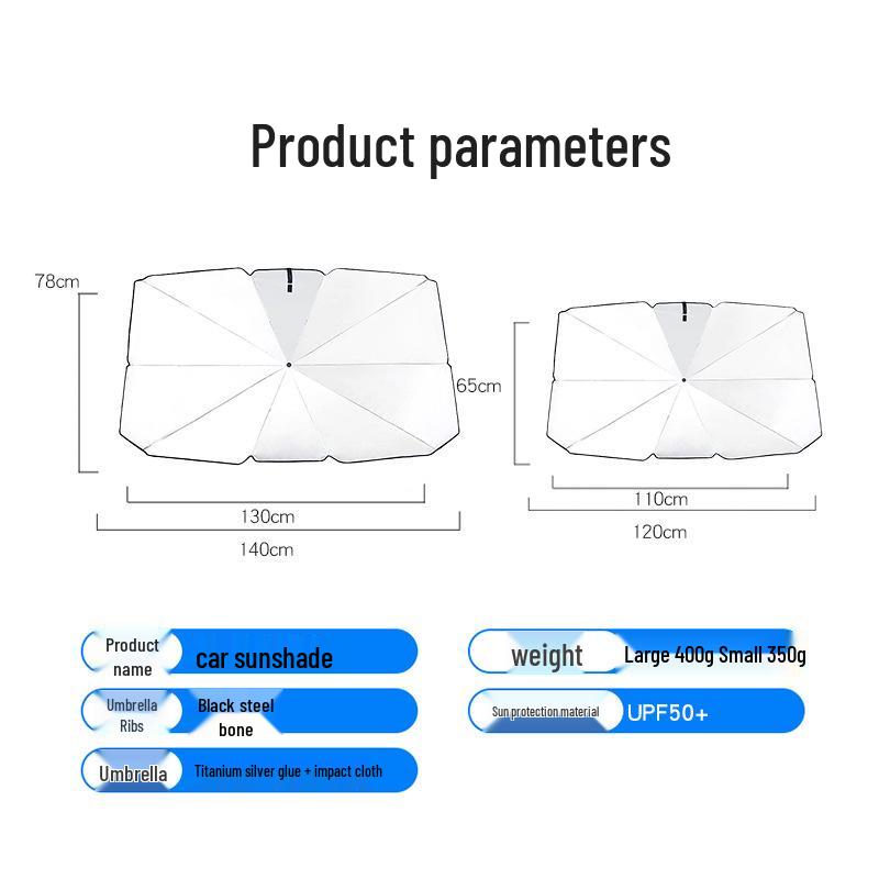 Car Umbrella Sunshade: Heat-Insulating Windshield Shield & Curtain