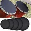 10pcs Mute Silencer Drumming Practice Pad Bass Drums Quiet Sound Off Black