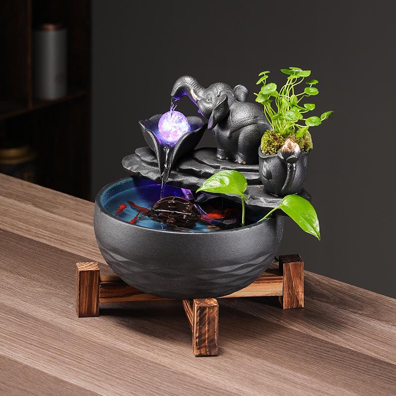 Feng Shui Flowing Water Ball Fountain for Living Room or Desktop Decor