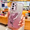 Coque Liquide Pailletée Diamant Support Papillon Pour Samsung Galaxy A17 A16 A26 A36 A56 A06 A15 A25 A35 A55 A14 A24 A34 A54 5G