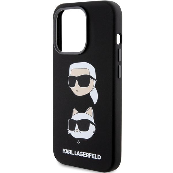 Karl Lagerfeld KLHCP15XSDHKCNK iPhone 15 Pro Max 6.7" Black/black Silicone Karl&Choupette Head