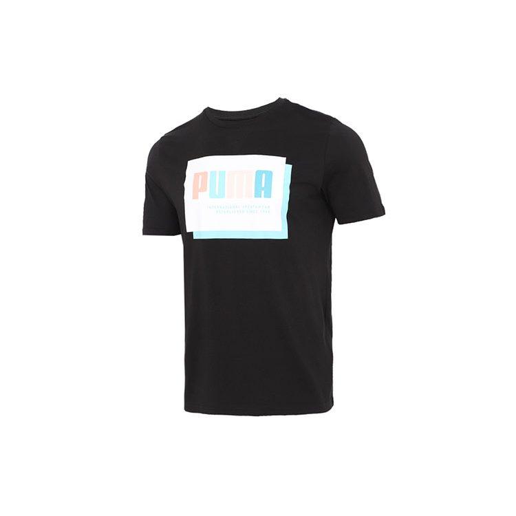 PUMA T Shirts Men's Black Crew Neck Moderate Straight Fit 845864-51