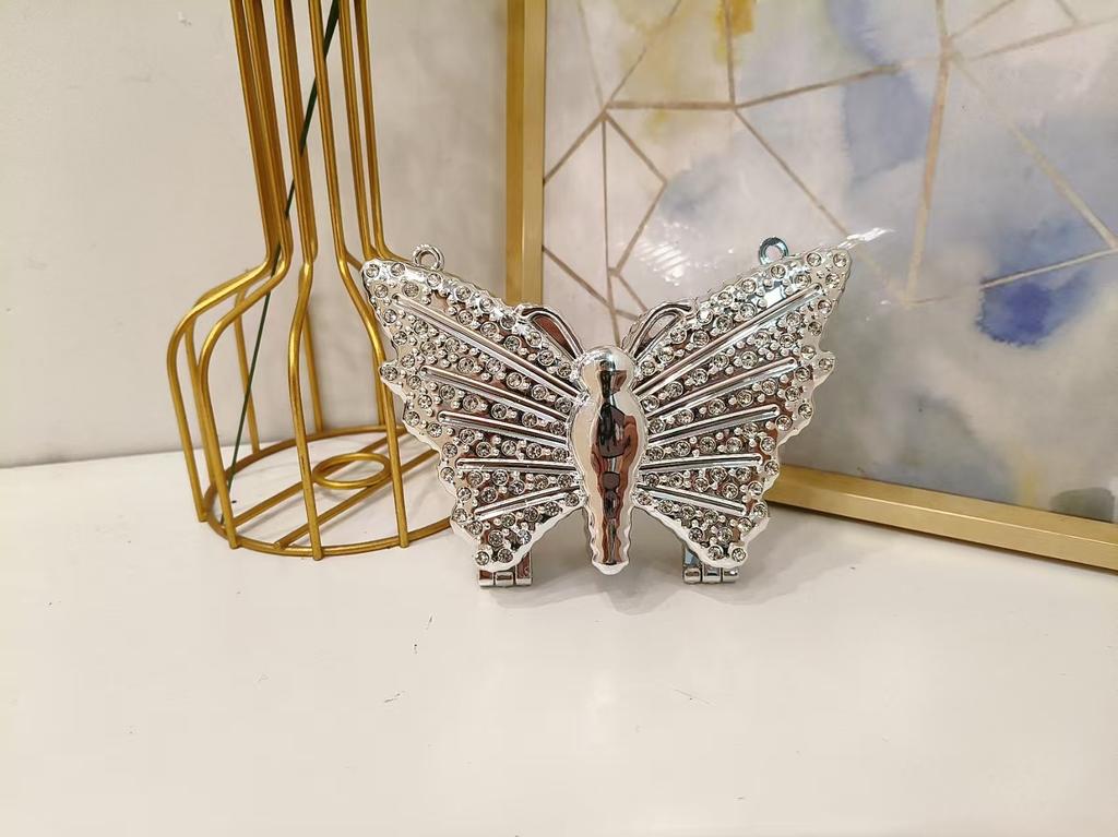 Exquisite And Small Niche Design Handbag Chain Women'S Diamond-Encrusted Butterfly Shoulder Mini Bag Acrylic Bag Messenger Bag