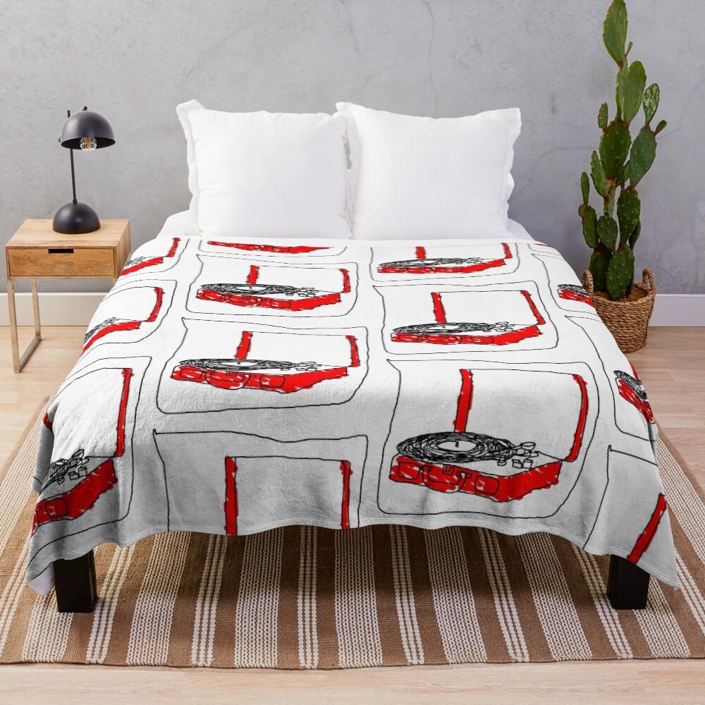 Record Player Throw Blanket