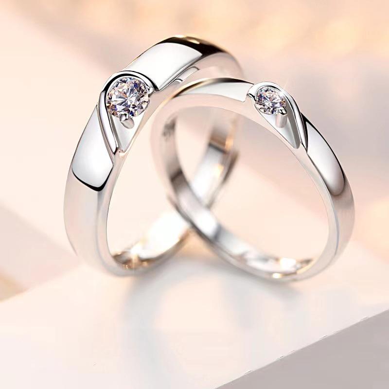 Eternal Love Couple Rings: Stylish Wedding, Proposal, Birthday, or Valentine's Gift