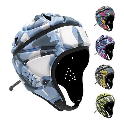Stoßfeste Weiche Kappe Verstellbare Fußball Kopfbedeckung Torwart Fußballhelm Kinder Outdoor Sport
