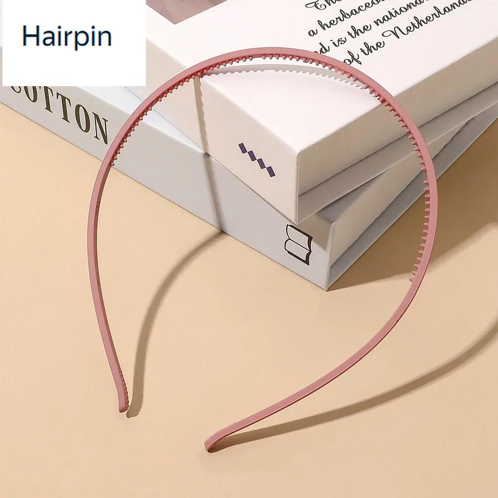 Colorful Matte Plastic Headband Korean Style Anti Slip Teeth Hair Clasp for Women Face Wash Press Hair Comfortable