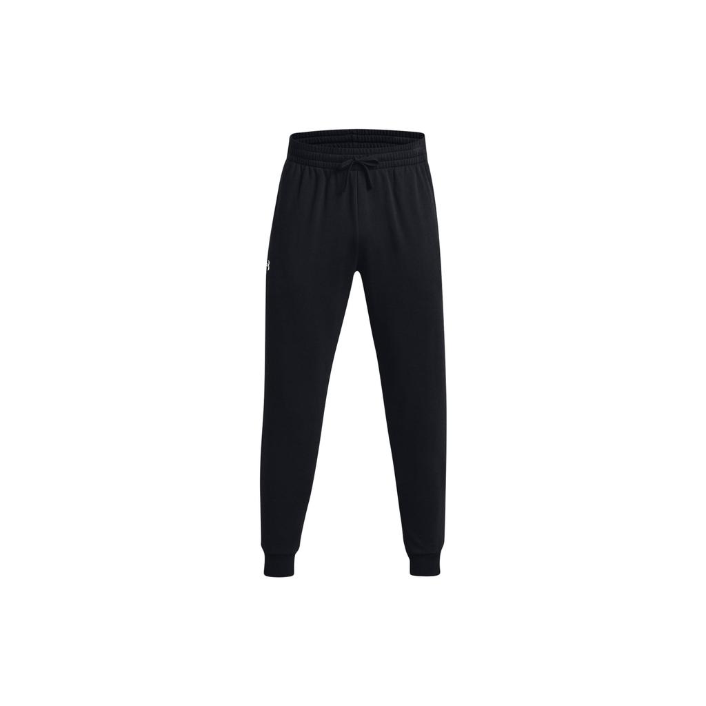 Under Armour Rival Fleece Joggers With Logo Drawstring Men Bottoms Black 1379867-001