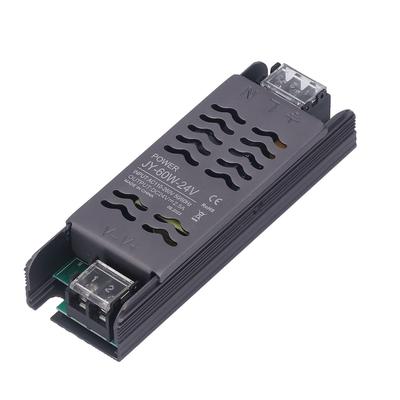 24V Power Supply 60W DC24V IP20 AC110 To 260V To 24V Copper Aluminum Alloy Hollow Design LED Transformer