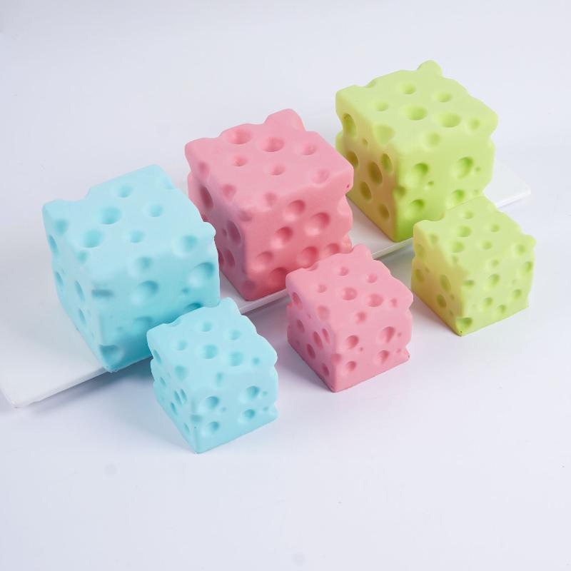 Käseförmige Squishy Fidget Spielzeuge Weich Langsamer Rückprall Helle Farben Zur Stressbewältigung Kinder Spiel Büro Zuhause Tägliche Nutzung