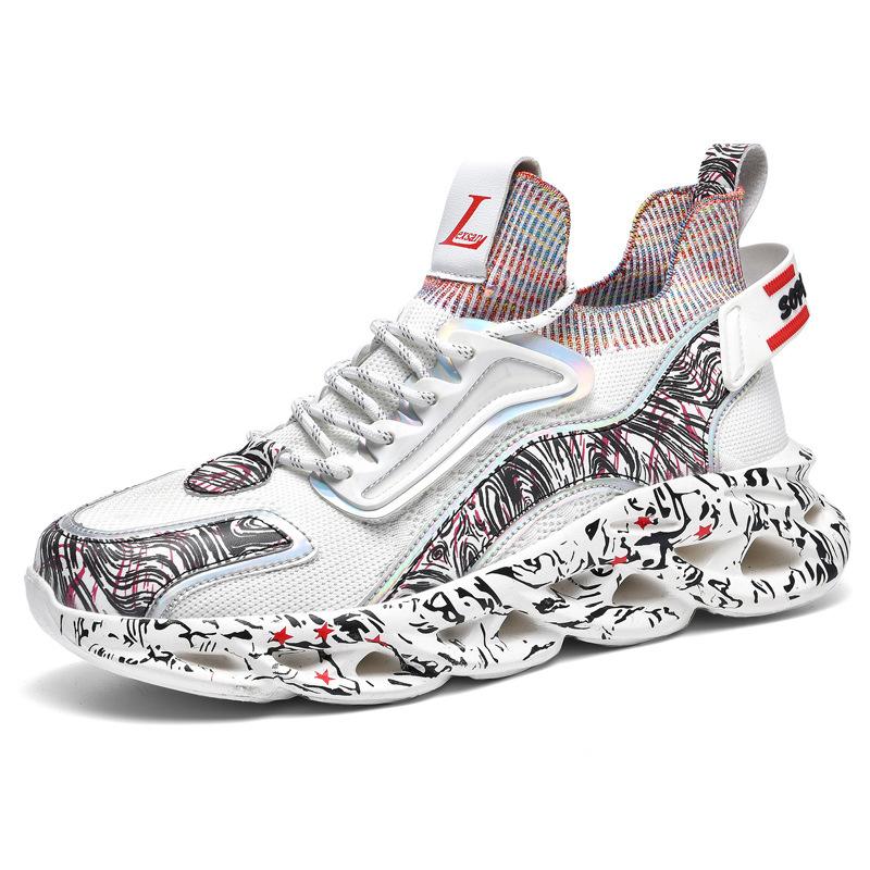 Running casual shoes men's shoes spring and autumn national mesh soft sole new shock-absorbing breathable sports shoes blade