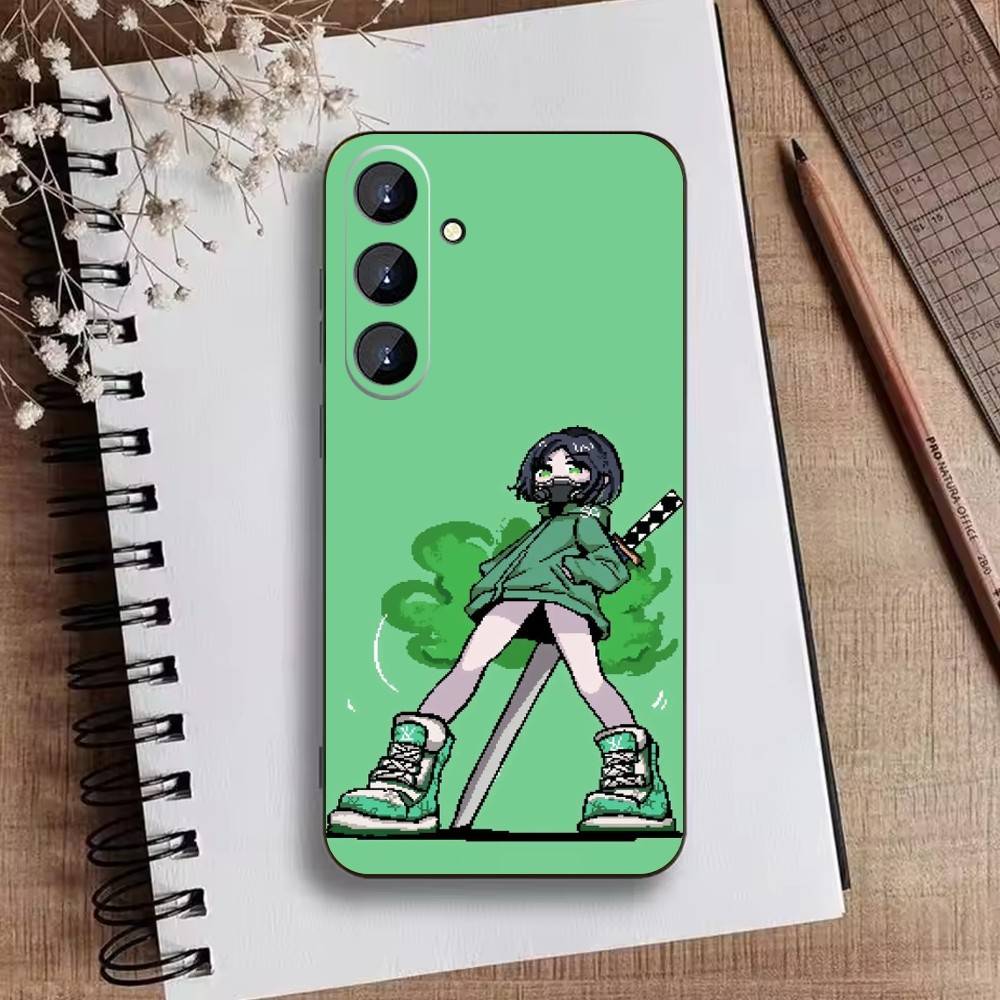 Cute Trendy Wuxia  Phone Case For Samsung Galaxy A73,21,22,32,71,53,52,51,80,5G Soft Black Cover