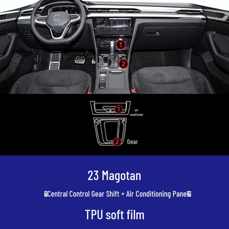 Tempered Glass Screen Protector for Volkswagen B9/B8 Magotan Central Control & Instrument LCD Display.