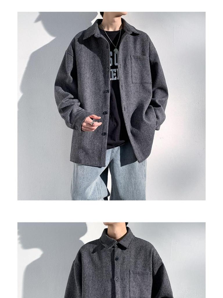 Men's Wool Coats - New Spring/Autumn Styles, Loose Fit, Retro, High-End Trendy Casual Lapel Jackets