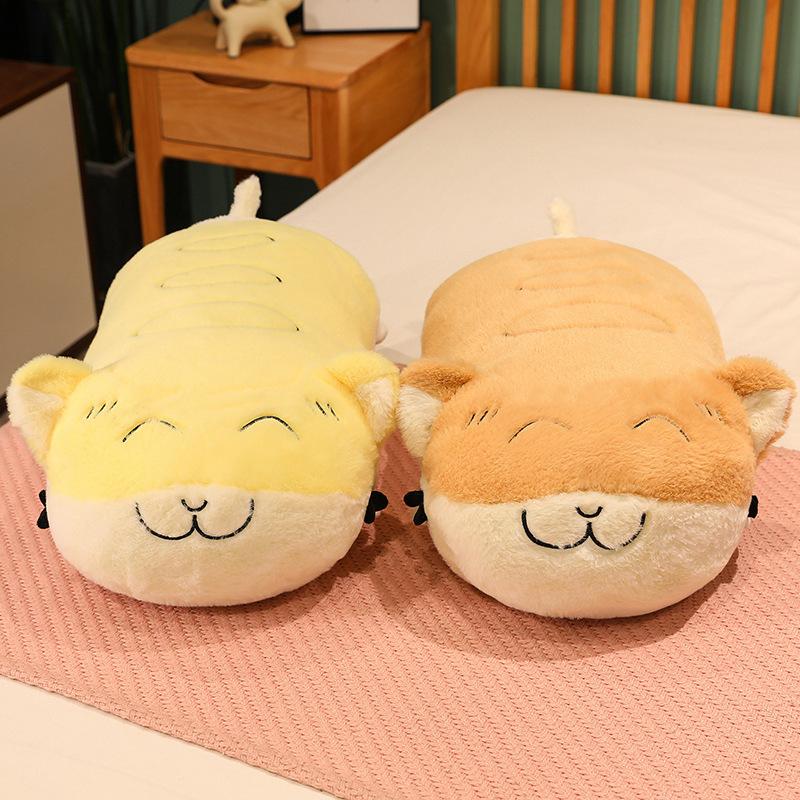 Cute Cute Bread Puppy Dog Throw Pillow Plush Toy Lying Dog Doll Home Sofa Pillow Doll