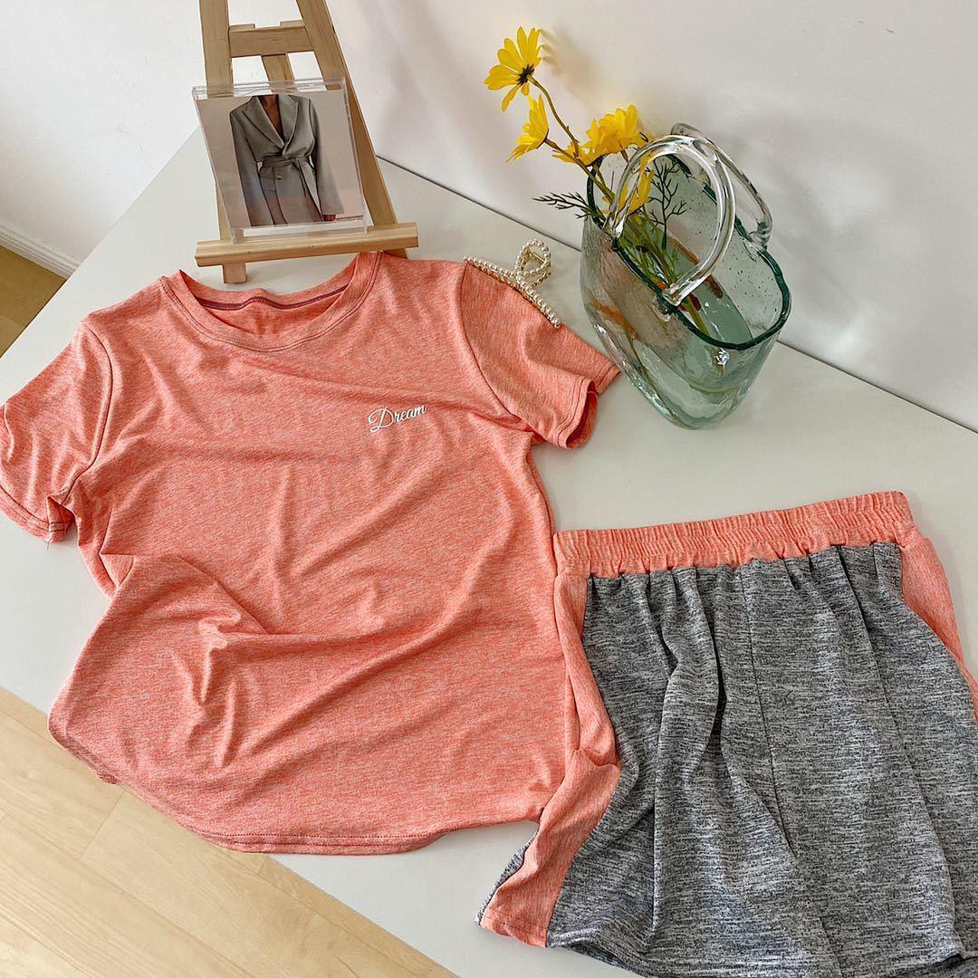 

Women s Quick-Dry Korean Style Summer Casual Two-Piece Set Small (80-100 lbs)