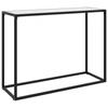Day and Night - Day and Night White Tempered Glass Console Table 100x35x75 Cm