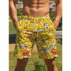 Summer Men Holiday Cool Breathability Daily Shorts Fashionable Comfortable Loose Creativity Personality Versatile 3D Shorts