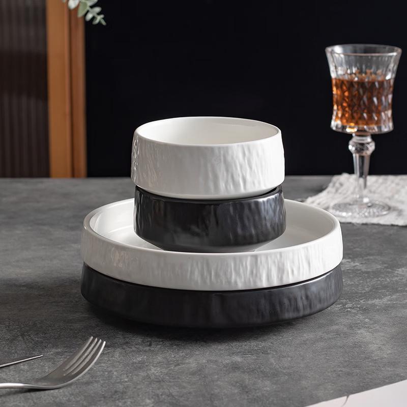 ZISIZ Stone Pattern Western Soup Plate