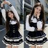 Lolita Cosplay Gothic Mori Gothic Princess Mori Sweet School Blue L [FULINE] Dress, Lolita, Girl, Mini, Style, Style, Cute, Ribbon, Girl, Lolita,