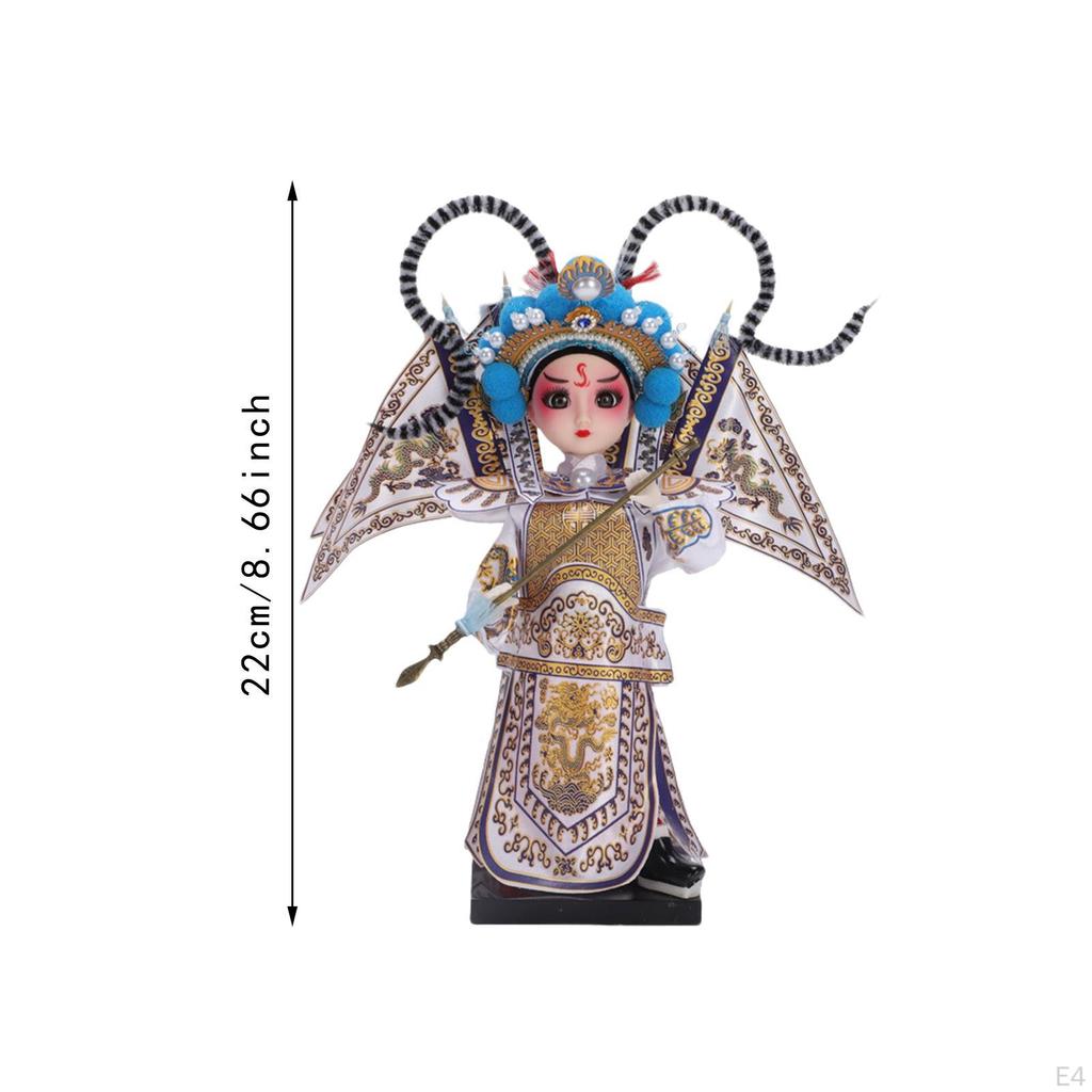 Lalka z opery pekińskiej, ozdoba w stylu chińskim, centralna część rzeźby, dekoracja stołu