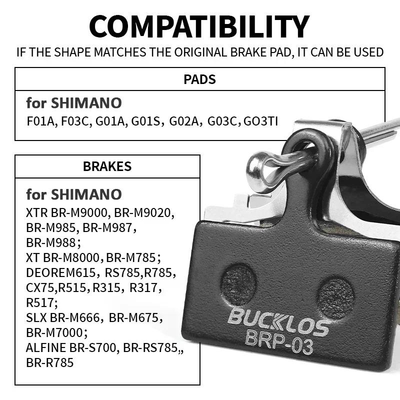 BUCKLOS Resin Bike Disc Brake Pads 2/4PC B01S Bicycle Disk Pads for M9000 M9020 M9120 M8020 MTB Road Bike Hydraulic Discs Pad