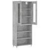 Highboard Concrete Grey 69.5 x 34 x 180 cm Particle Board
