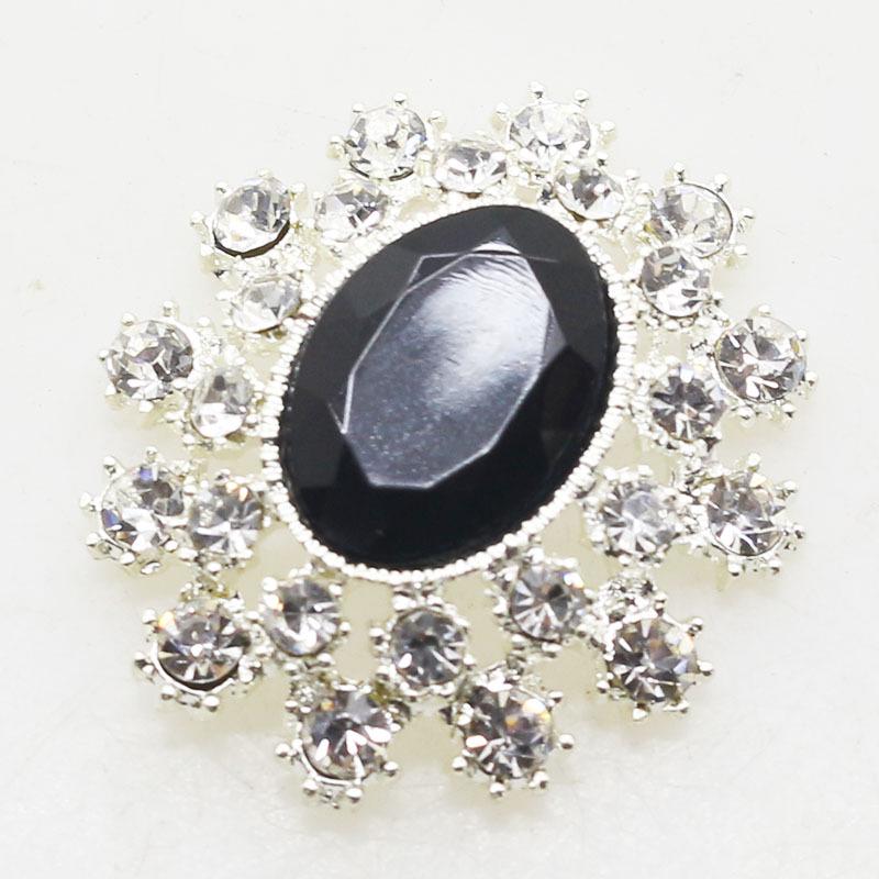25x28mm Korean Alloy Rhinestone Acrylic Scarf Buckle Brooch