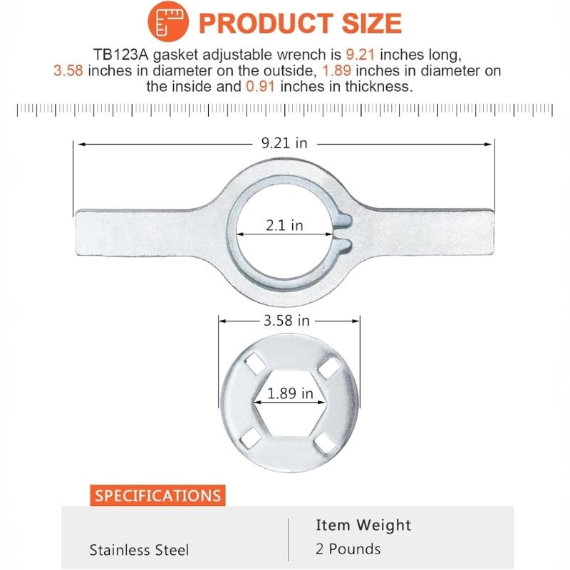 Waschmaschinen-Schlüssel Ersatz TB123A Waschmaschinen-Schlüssel zum Anziehen und Lösen der Trommelmuttern Langlebig