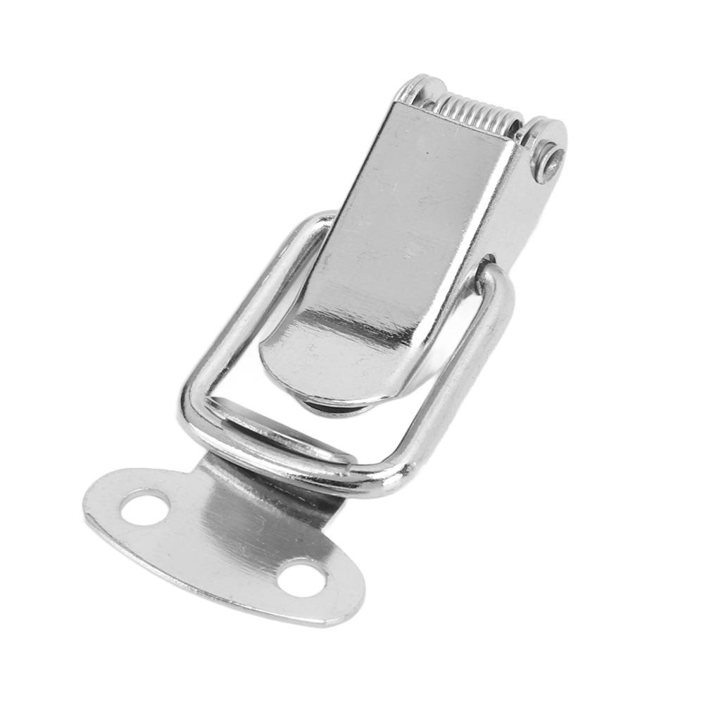 20PCS Small Size Clasp Lock Spring Loaded Duckbill Buckle Spring Lock Stainless Steel Mounting Screws Box Latch Wooden Cases