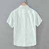 Foreign Trade Surplus Summer Vertical Striped Business Casual Short-Sleeve Men's Shirt, High-End Pure Cotton Half-Sleeve Commuter Shirt