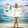 Double-Sided Terry Printed Beach Towel, Microfiber Adult Swimming Bath Towel, Quick-Drying Double-Sided Velvet
