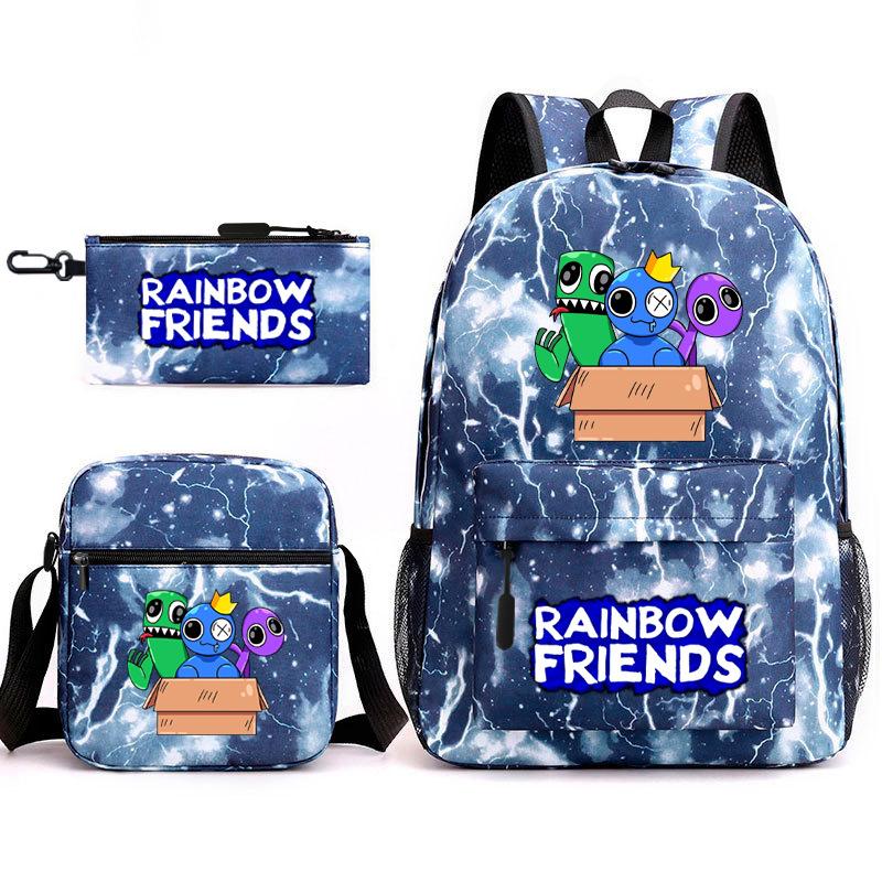 Rainbow Friends Gra Rainbow Friends Plecak Szkoła Podstawowa Torba Szkolna Gwiazda Zestaw Trzech Sztuk