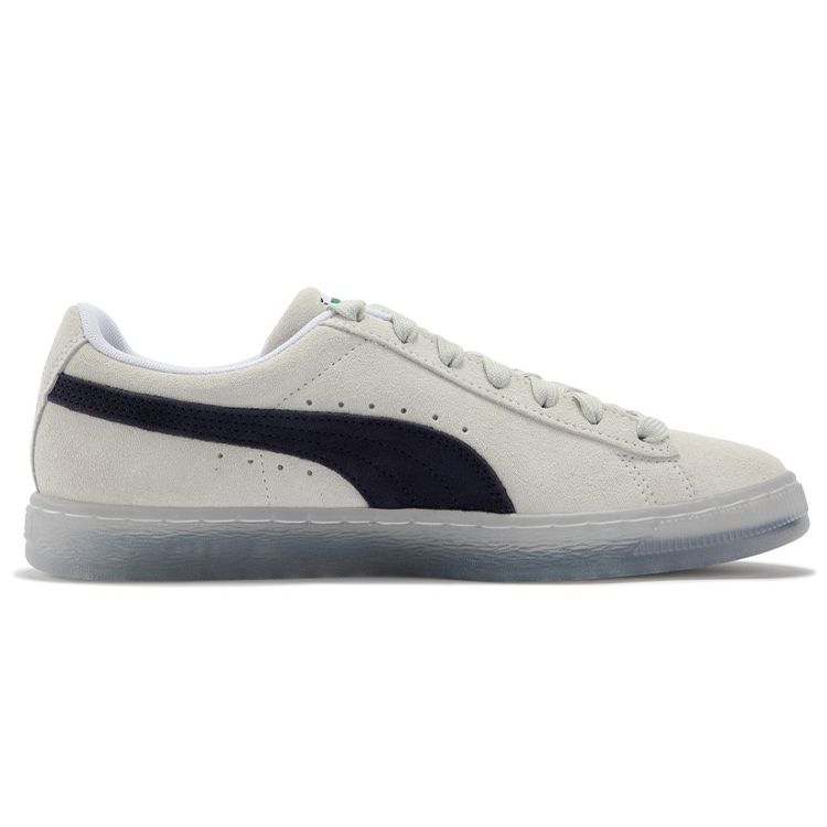 Puma Suede Series Translucent Low-Top Sneakers Unisex Sneakers White Navy-Blue 383894-03