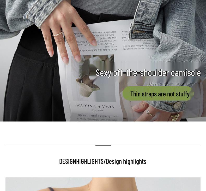 Ribbed Camisole Tank Top for Women - Slim Fit, Underarm Coverage, Spring/Summer/Autumn Wear