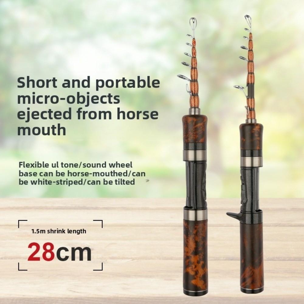 1.5-1.8m Length Telescopic Fishing Rod Professional UL/ML Power Fishing Rod Titanium Alloy Fishing Pole Casting Rod Fishing Gear