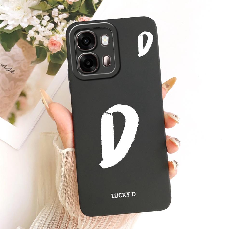 For OPPO A6s CPH2789 Lucky Initial Letter Phone Case For Oppo A6s 4G CPH2815 A 6S 5G Soft Silicone Shockproof Cases Bumpers