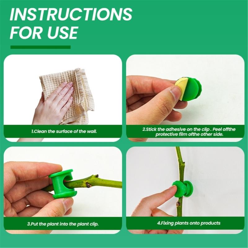 Multipurpose Plastic Plant Clips For Climbing Vine Secure Garden Wall Growth System Outdoor Indoor Gardening Accessories