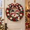 1 Set No Sewing Punch Needle Wreath DIY Kit Pre Cut Shape Holiday Wreath Decoration Kit  Home
