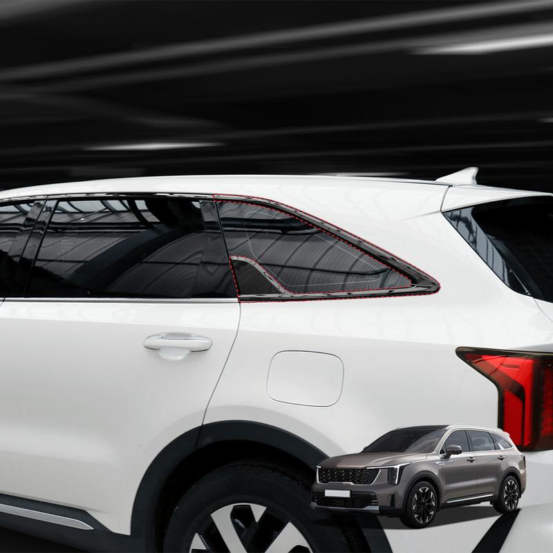 For Kia Sorento MQ4 2021-2026 10pcs ABS Car Window Decorative Strip Button Side Panel Cover Trim D-pillar Window Trim Strip