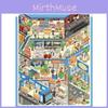 Miniatur-Szenen-Sammlung Stickerbuch Mit 3D-Hausdesigns Für Kinder Bastelarbeiten