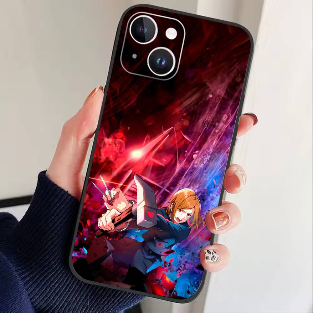

Jujut-su I-Ichiji L-Kaisen Phone Case For iPhone 17 16 15 14 13 12 Max Plus Silicone Black Cover iPhone15